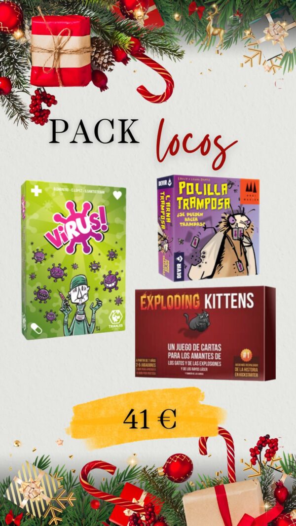 Pack Locos: Virus! + Polilla Tramposa + Exploding Kittens